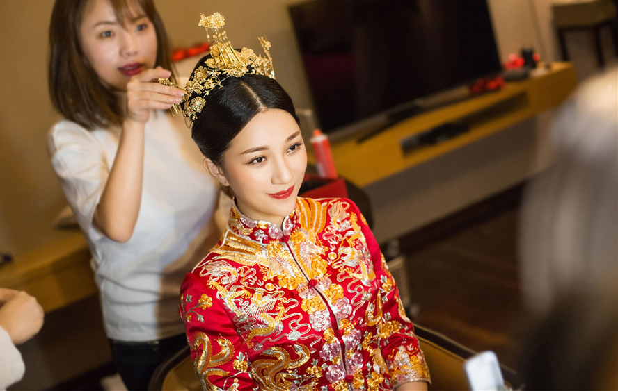 润尚美妆造型,新娘跟妆,时尚新娘造型,婚礼造型,新娘试妆照