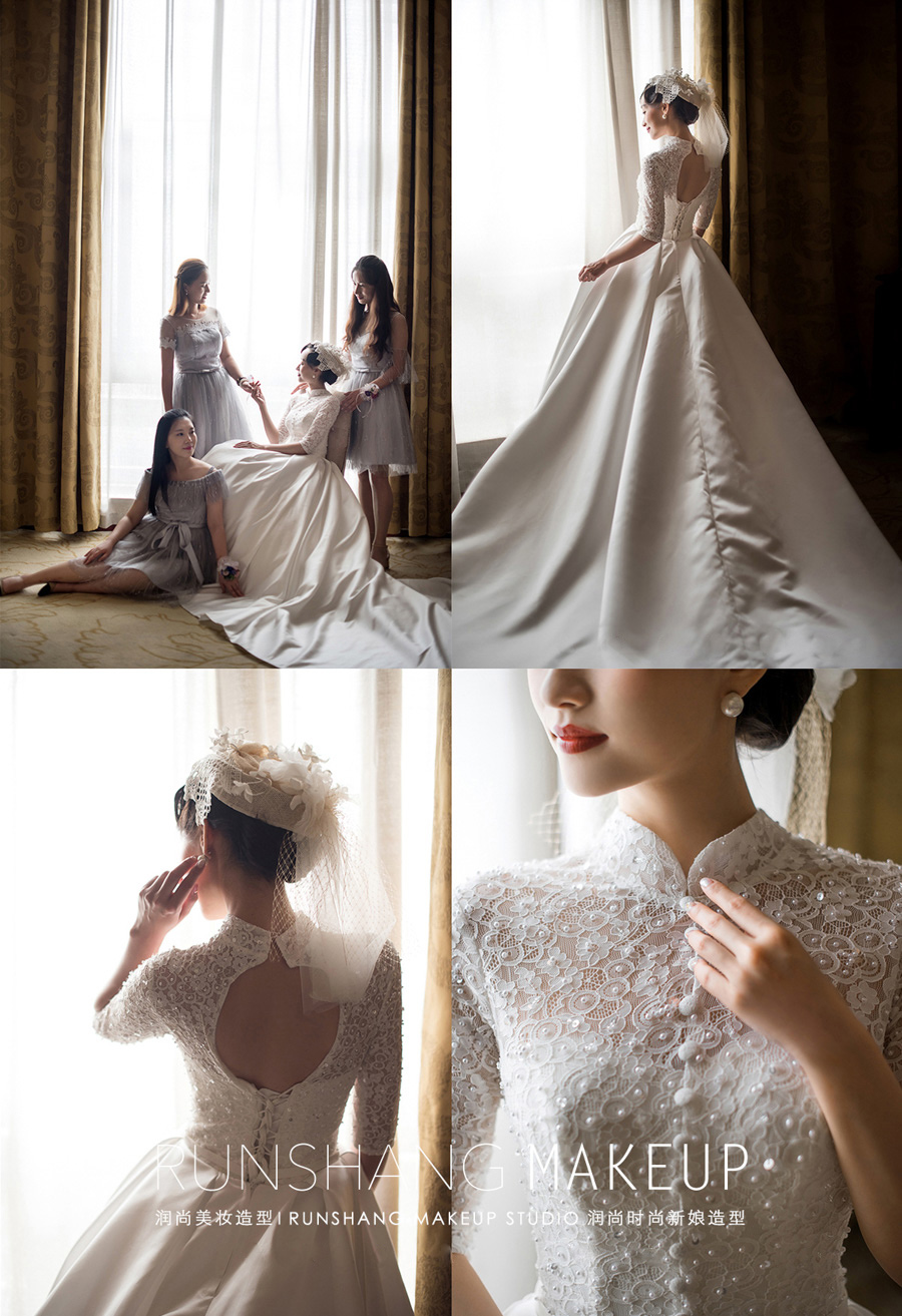 润尚美妆造型,新娘跟妆,时尚新娘造型,婚礼造型,新娘试妆照