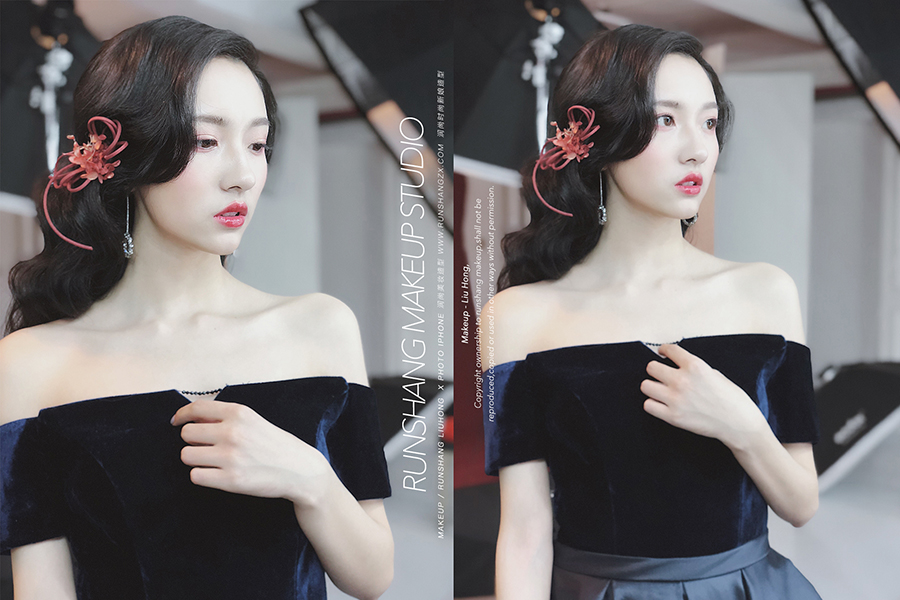 润尚美妆造型,新娘跟妆,时尚新娘造型,婚礼造型,新娘试妆照