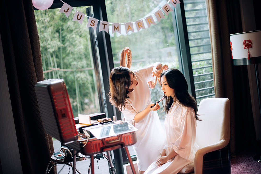 润尚美妆造型,新娘跟妆,时尚新娘造型,婚礼造型,新娘试妆照