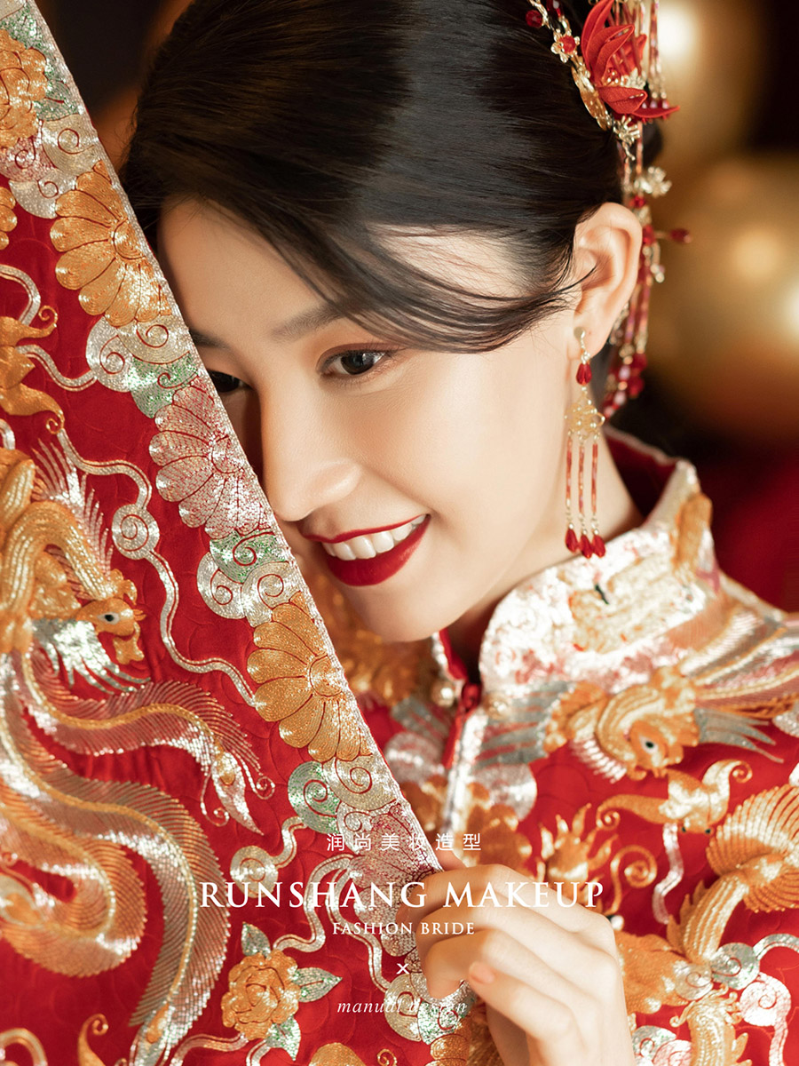 润尚美妆造型,新娘跟妆,时尚新娘造型,婚礼造型,新娘试妆照