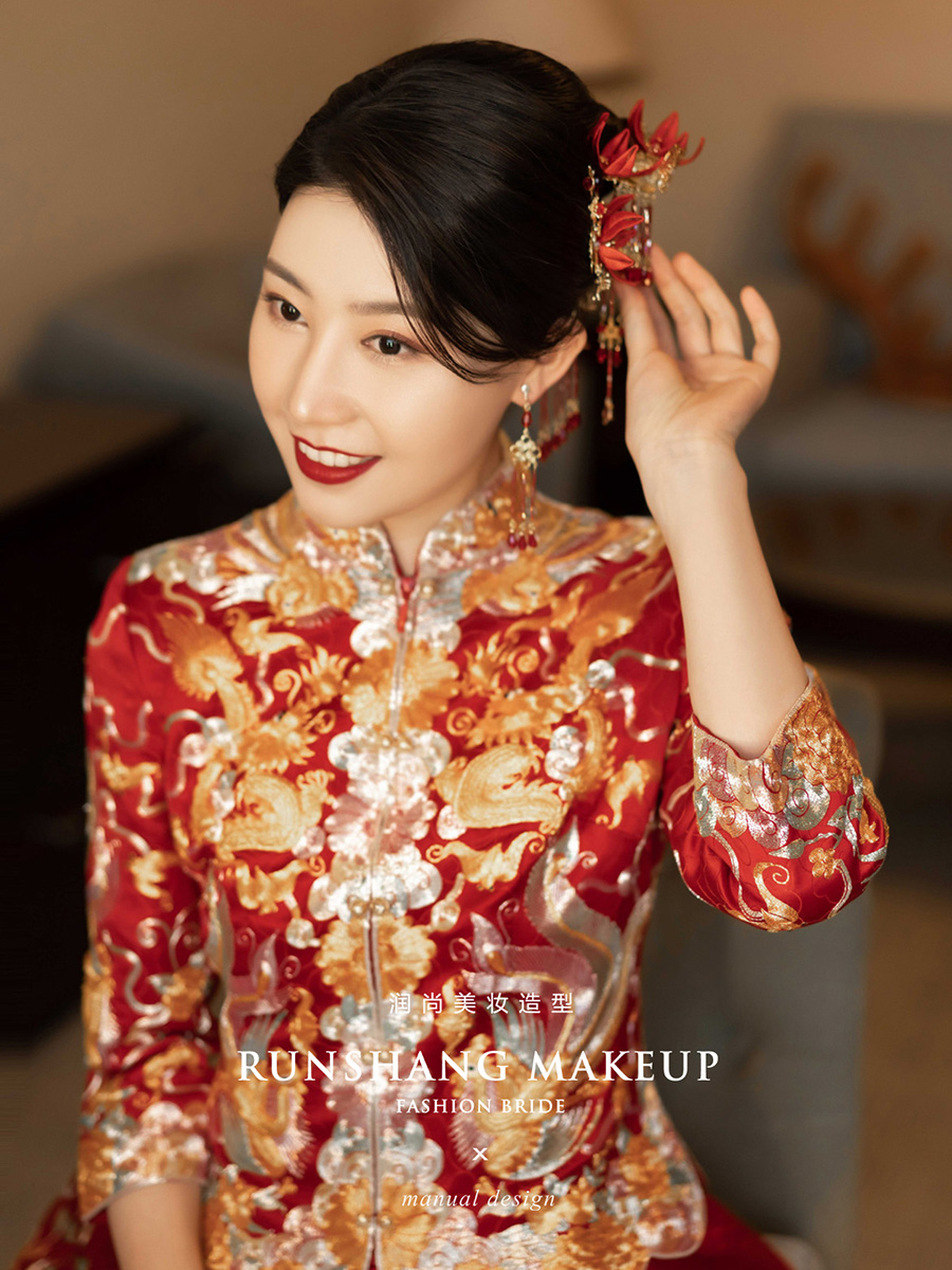 润尚美妆造型,新娘跟妆,时尚新娘造型,婚礼造型,新娘试妆照