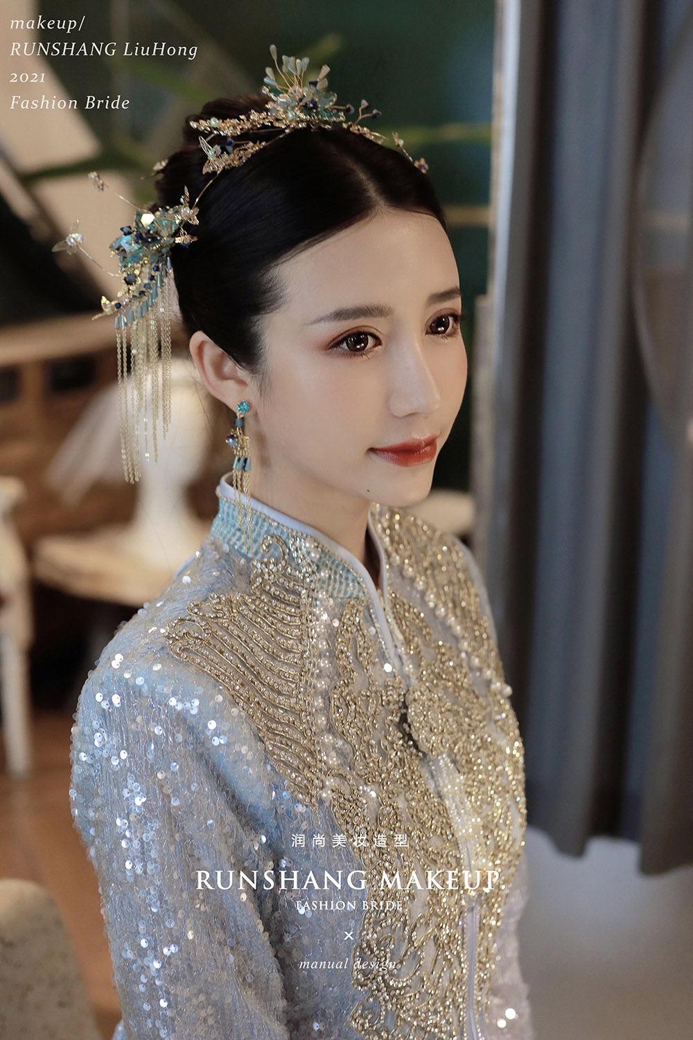 润尚美妆造型,新娘跟妆,时尚新娘造型,婚礼造型,新娘试妆照