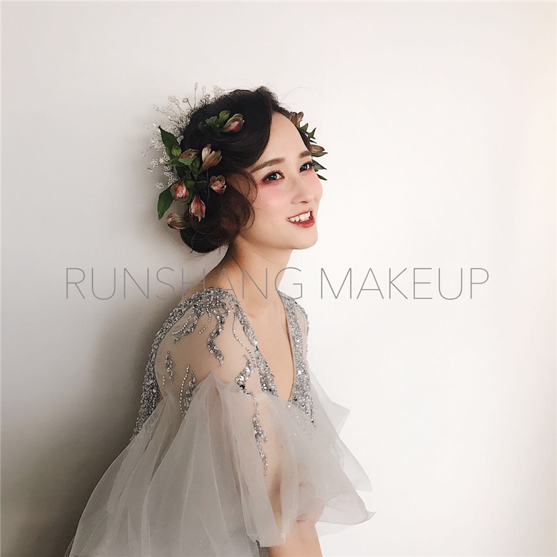 润尚美妆造型,新娘跟妆,时尚新娘造型,婚礼造型,新娘试妆照