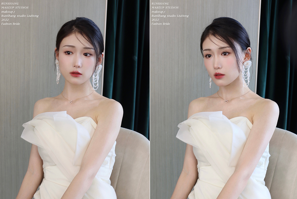 润尚美妆造型,新娘跟妆,时尚新娘造型,婚礼造型,新娘试妆照