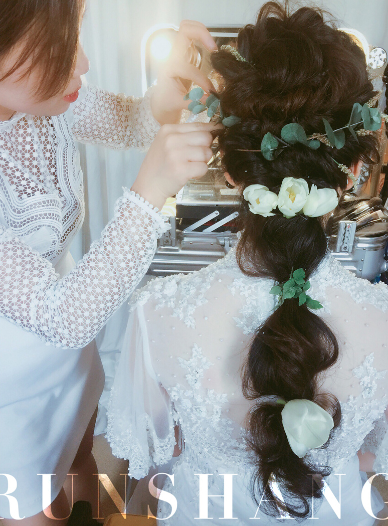 润尚美妆造型,新娘跟妆,时尚新娘造型,婚礼造型,新娘试妆照