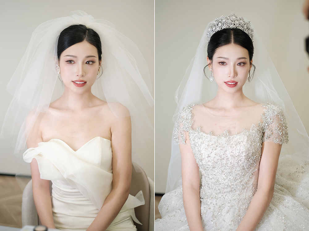 润尚美妆造型,新娘跟妆,时尚新娘造型,婚礼造型,新娘试妆照