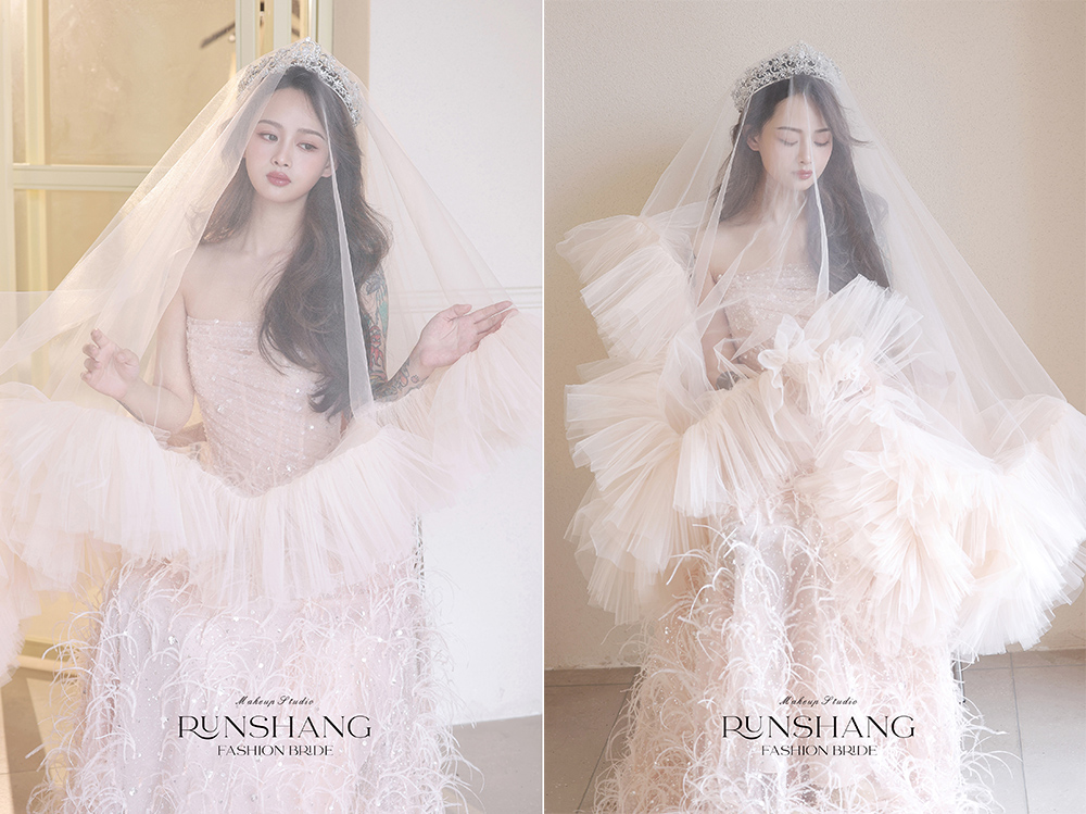 润尚美妆造型,新娘跟妆,时尚新娘造型,婚礼造型,新娘试妆照