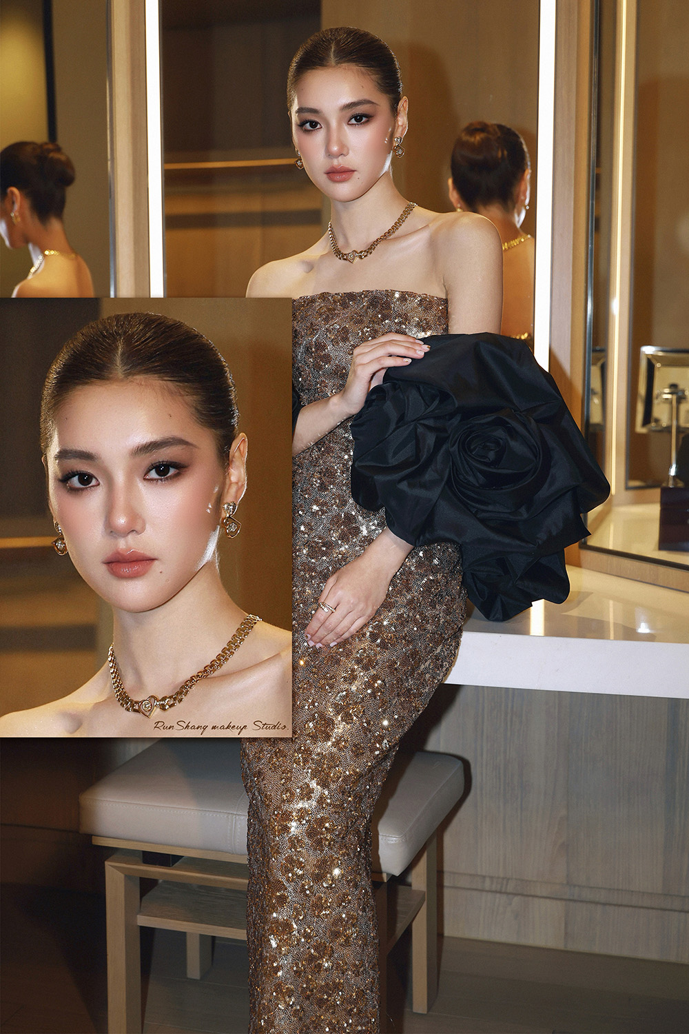 润尚美妆造型,新娘跟妆,时尚新娘造型,婚礼造型,新娘试妆照