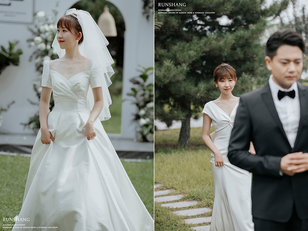润尚美妆造型,新娘跟妆,时尚新娘造型,婚礼造型,试妆照