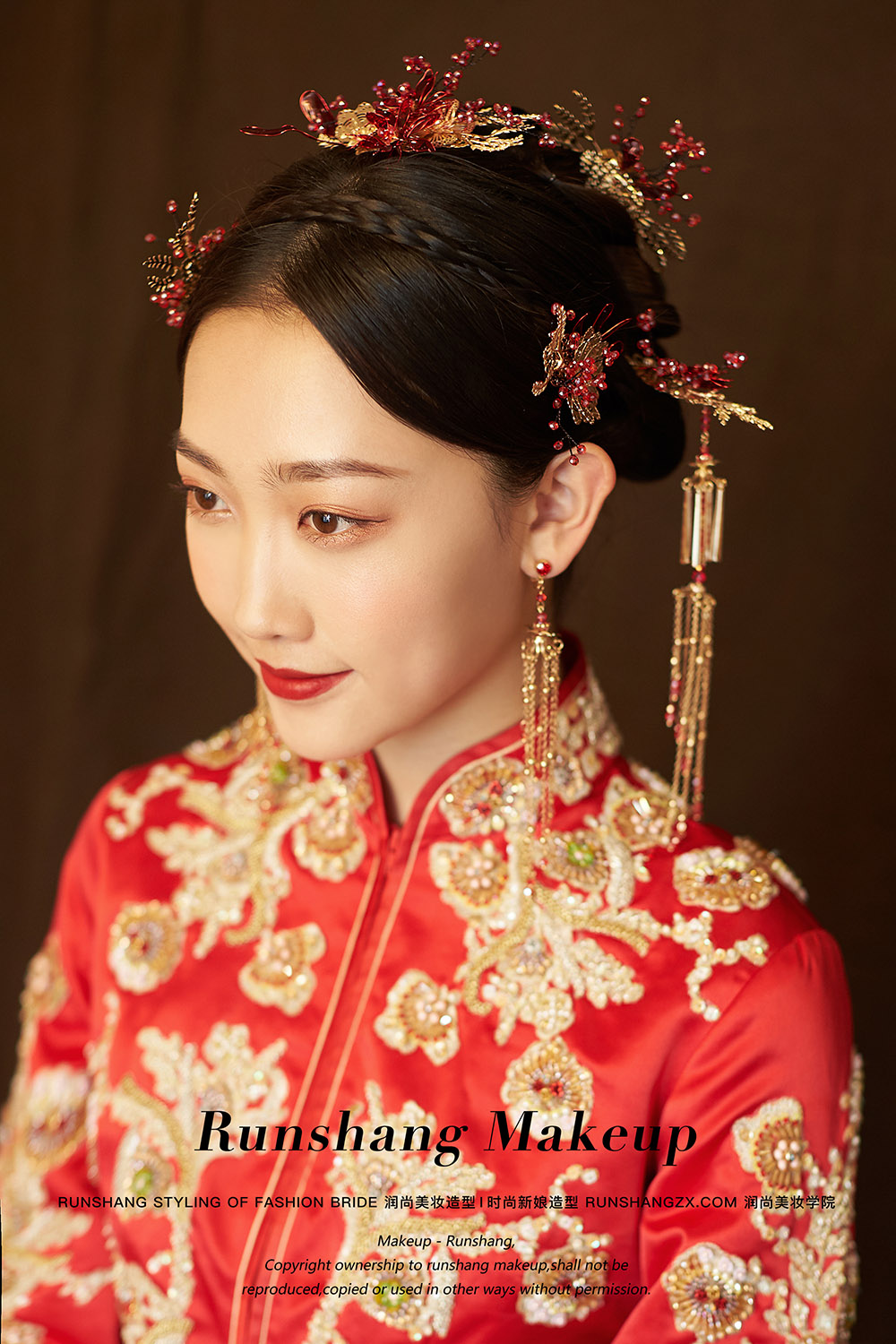 润尚美妆造型,新娘跟妆,时尚新娘造型,婚礼造型,试妆照