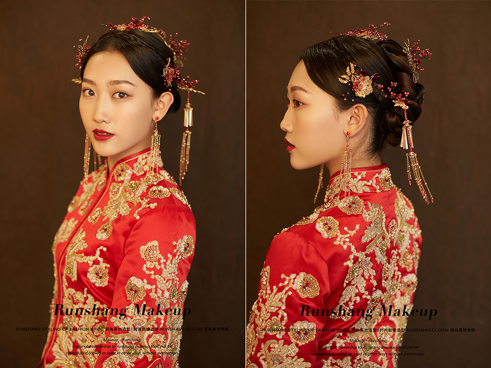 润尚美妆造型,新娘跟妆,时尚新娘造型,婚礼造型,试妆照