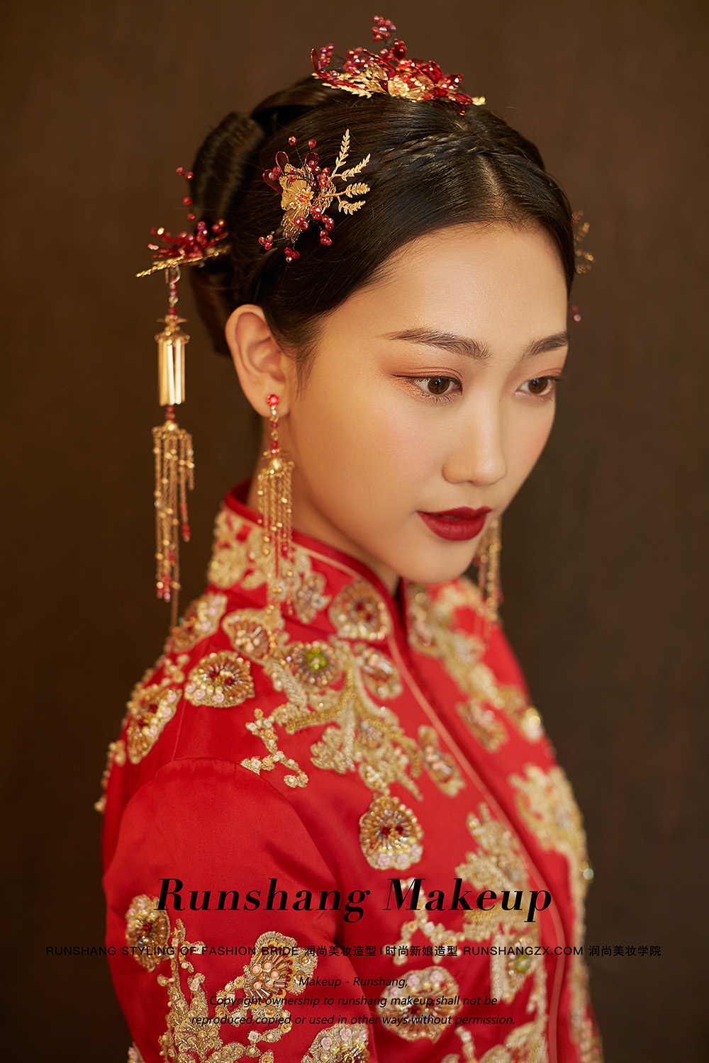 润尚美妆造型,新娘跟妆,时尚新娘造型,婚礼造型,试妆照