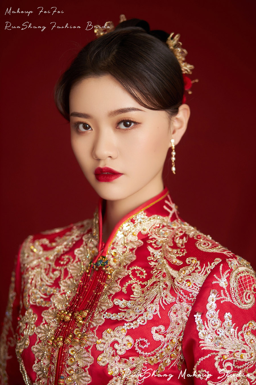 润尚美妆造型,新娘跟妆,时尚新娘造型,婚礼造型,试妆照