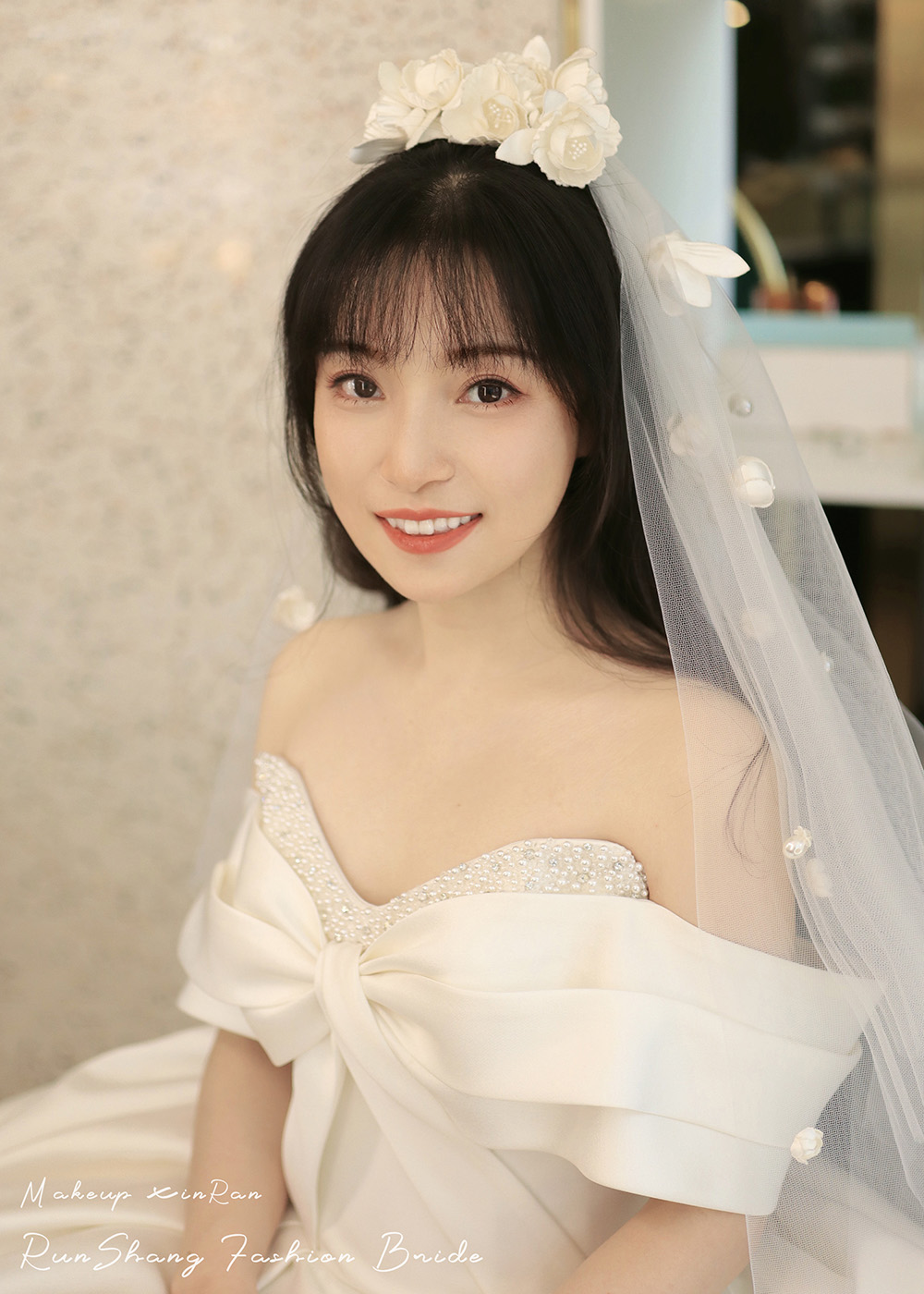 润尚美妆造型,新娘跟妆,时尚新娘造型,婚礼造型,试妆照