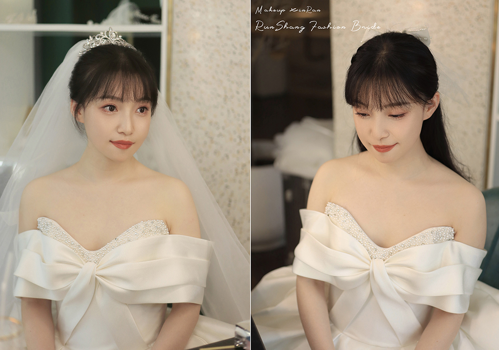 润尚美妆造型,新娘跟妆,时尚新娘造型,婚礼造型,试妆照