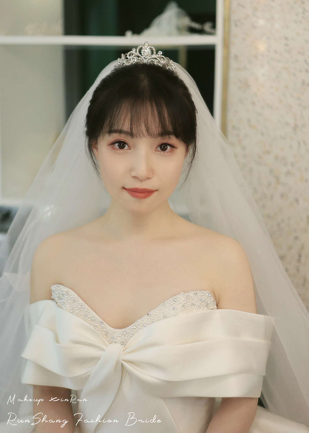 润尚美妆造型,新娘跟妆,时尚新娘造型,婚礼造型,试妆照