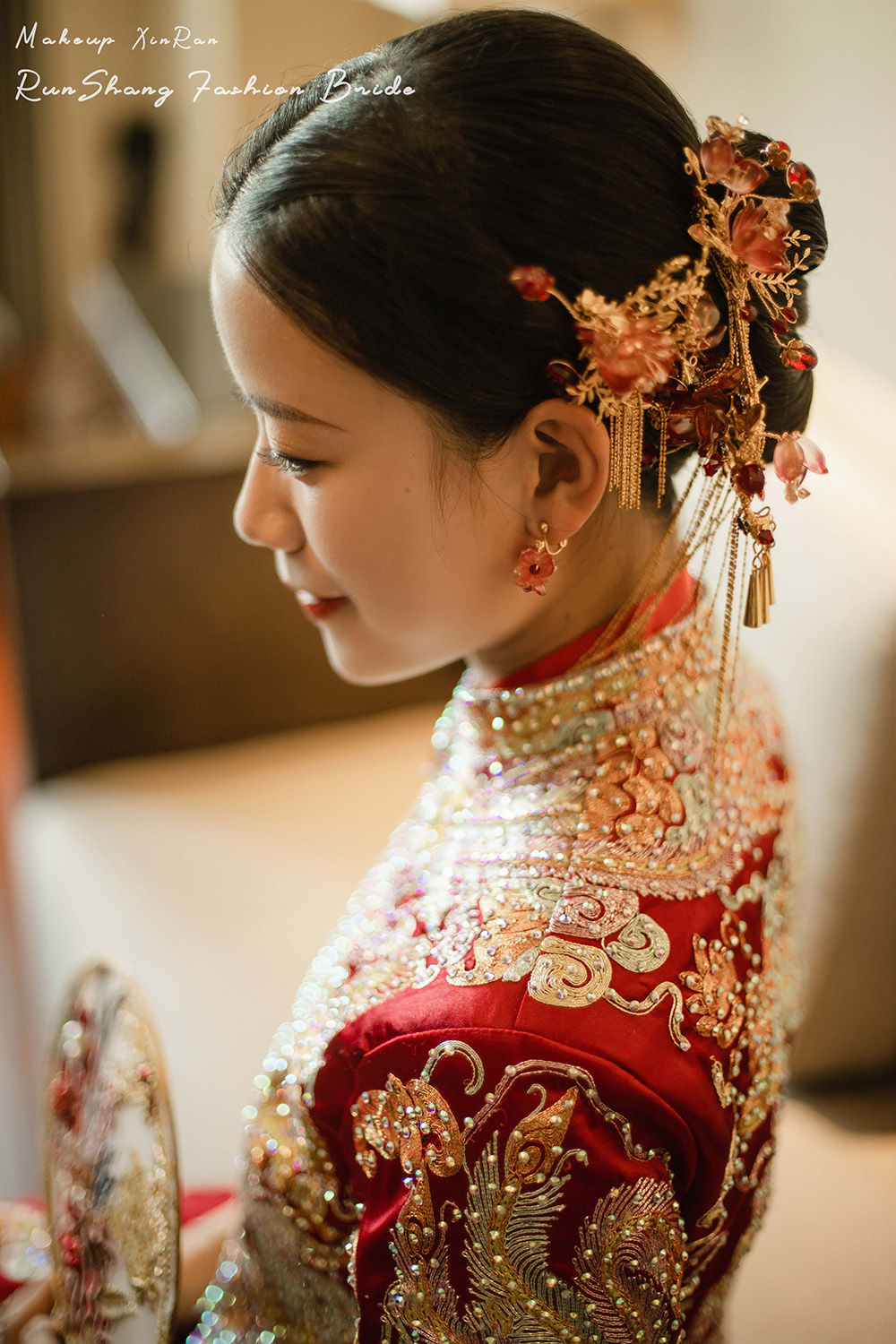 润尚美妆造型,新娘跟妆,时尚新娘造型,婚礼造型,试妆照