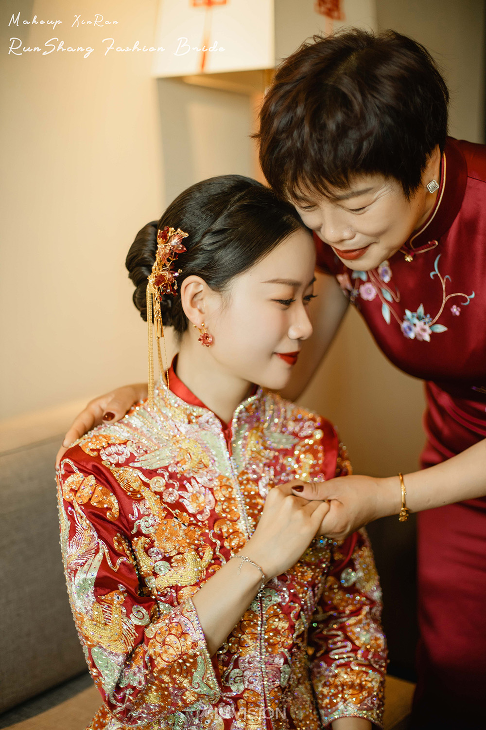 润尚美妆造型,新娘跟妆,时尚新娘造型,婚礼造型,试妆照