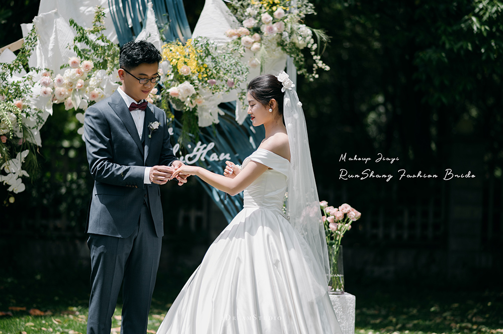 润尚美妆造型,新娘跟妆,时尚新娘造型,婚礼造型,试妆照