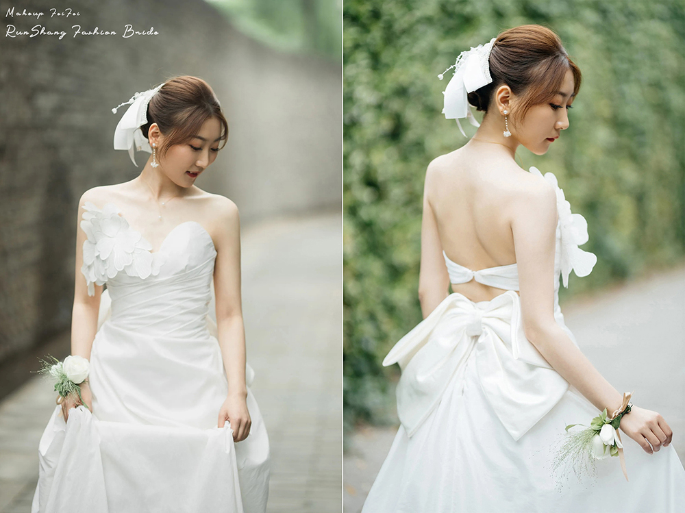 润尚美妆造型,新娘跟妆,时尚新娘造型,婚礼造型,试妆照