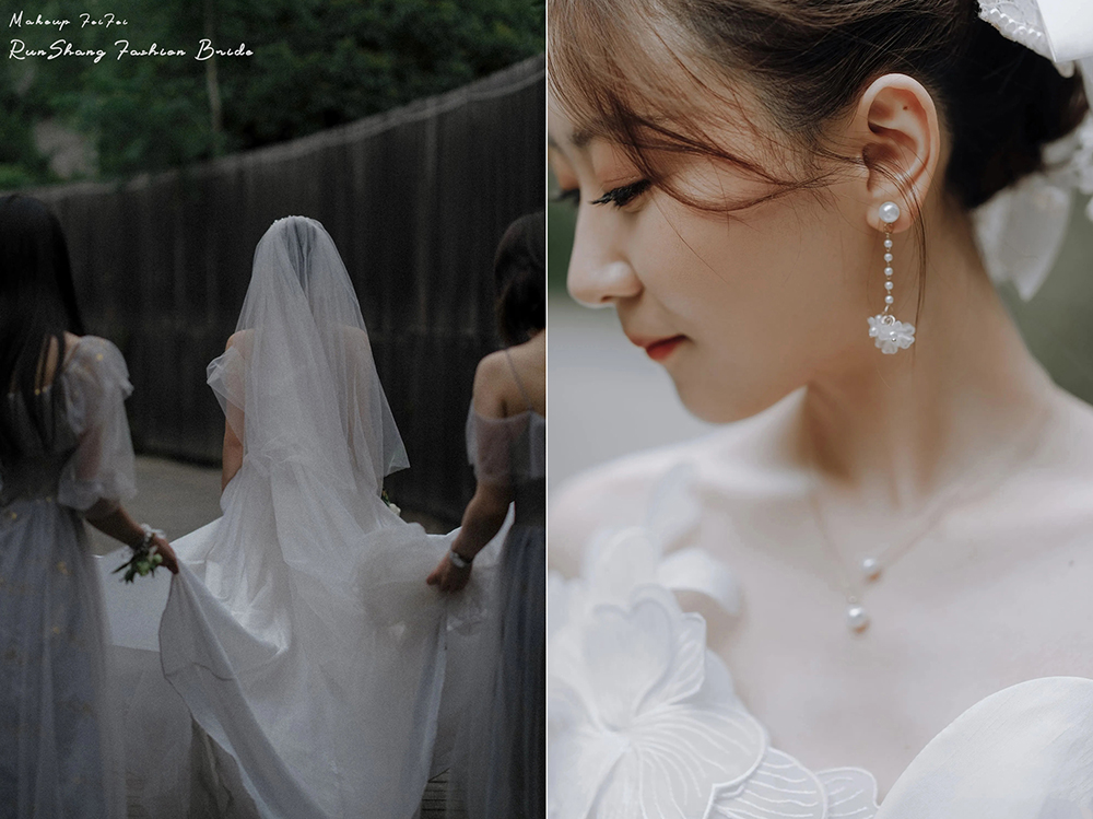 润尚美妆造型,新娘跟妆,时尚新娘造型,婚礼造型,试妆照
