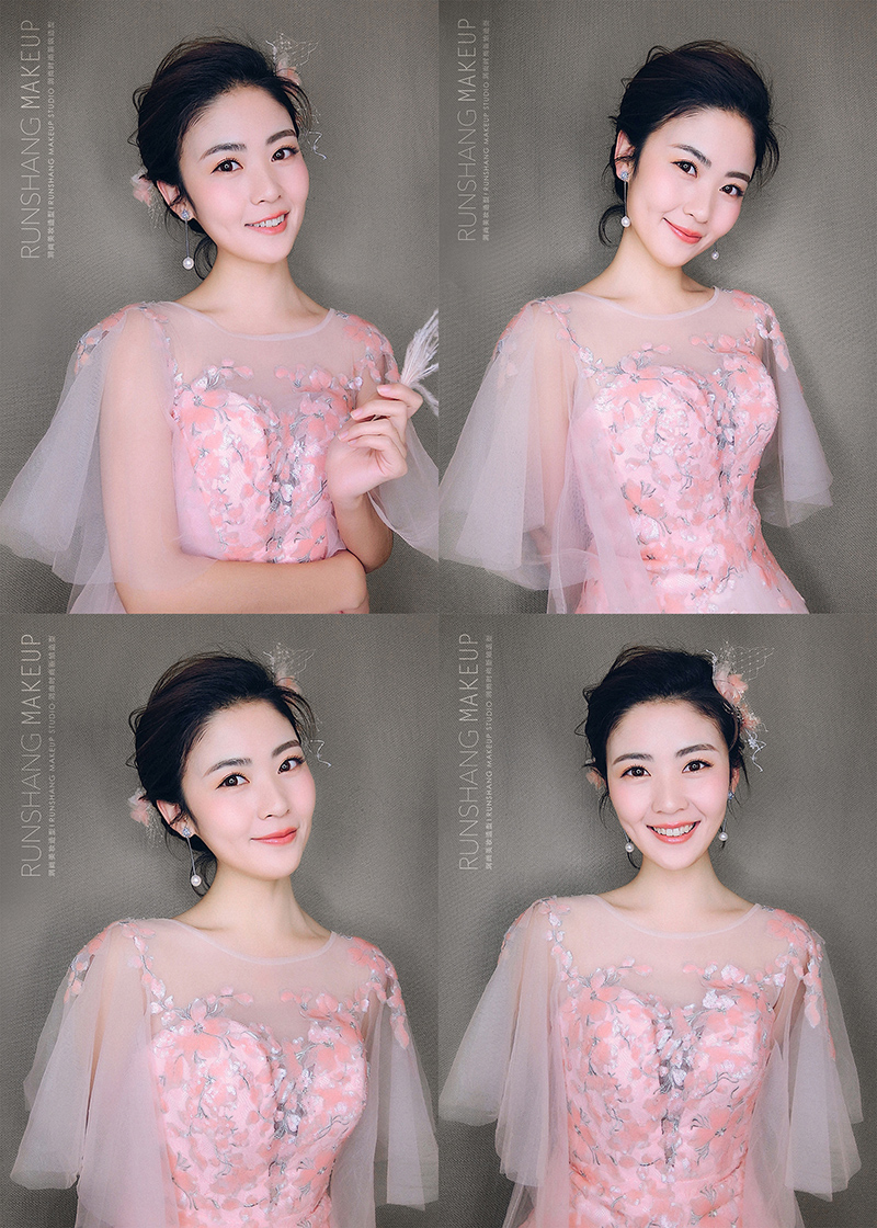 润尚美妆造型,新娘跟妆,时尚新娘造型,婚礼造型,试妆照