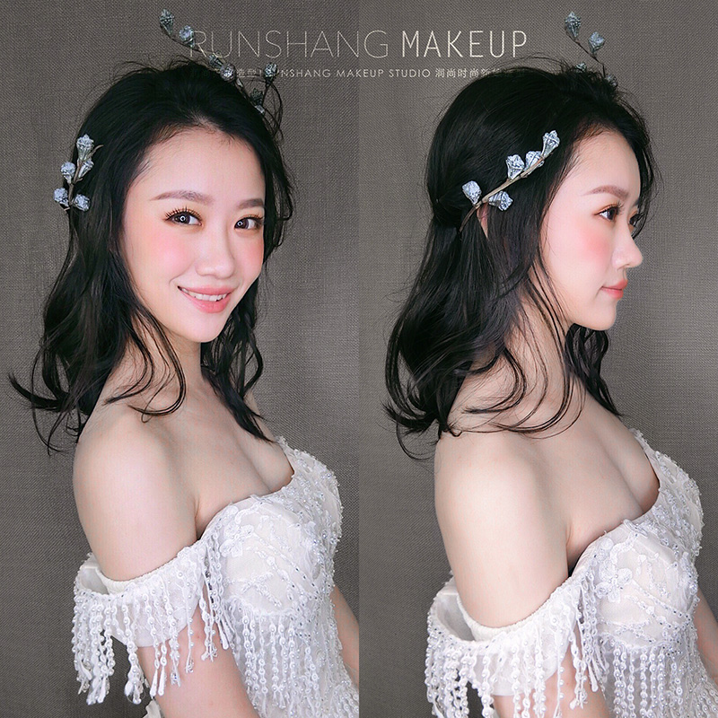 润尚美妆造型,新娘跟妆,时尚新娘造型,婚礼造型,试妆照