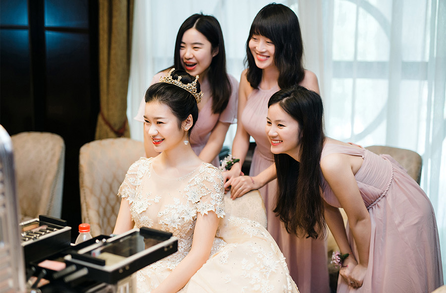 润尚美妆造型,新娘跟妆,时尚新娘造型,婚礼造型,试妆照