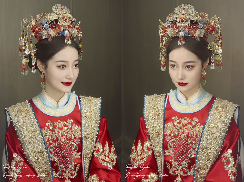 润尚美妆造型,新娘跟妆,时尚新娘造型,婚礼造型,试妆照