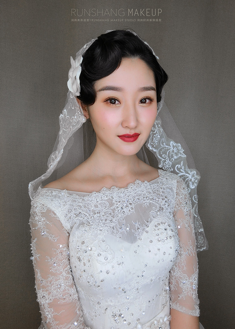 润尚美妆造型,新娘跟妆,时尚新娘造型,婚礼造型,试妆照