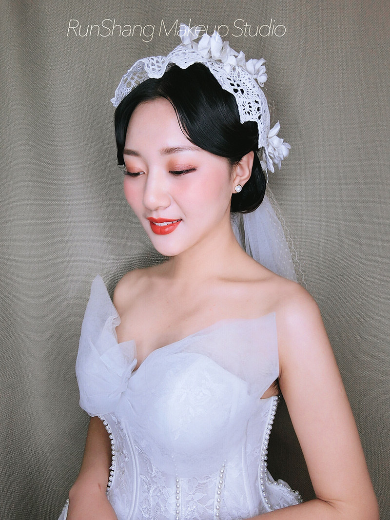 润尚美妆造型,新娘跟妆,时尚新娘造型,婚礼造型,试妆照
