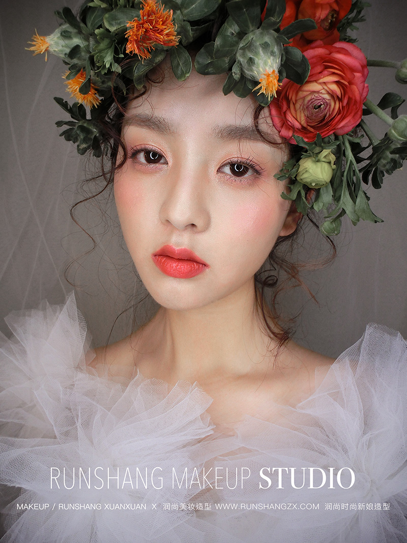 润尚美妆造型,新娘跟妆,时尚新娘造型,婚礼造型,试妆照