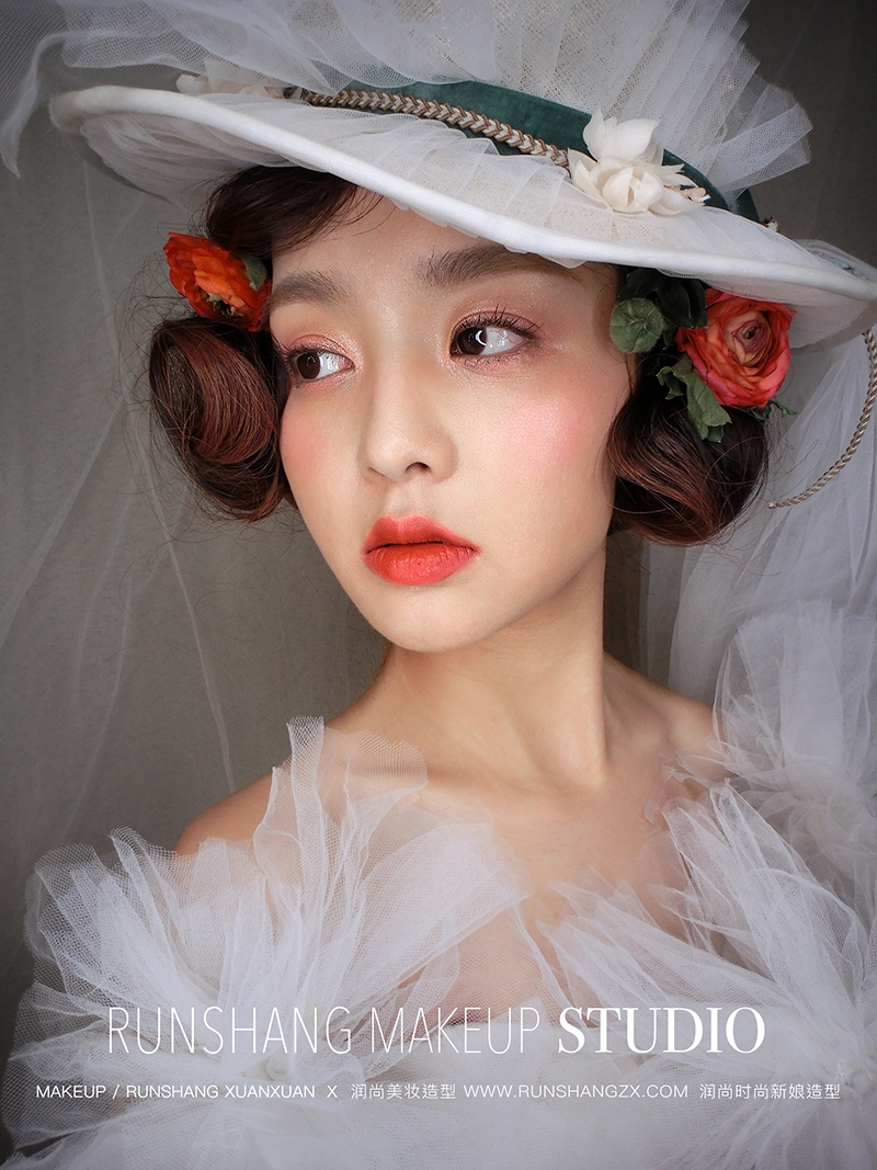 润尚美妆造型,新娘跟妆,时尚新娘造型,婚礼造型,试妆照