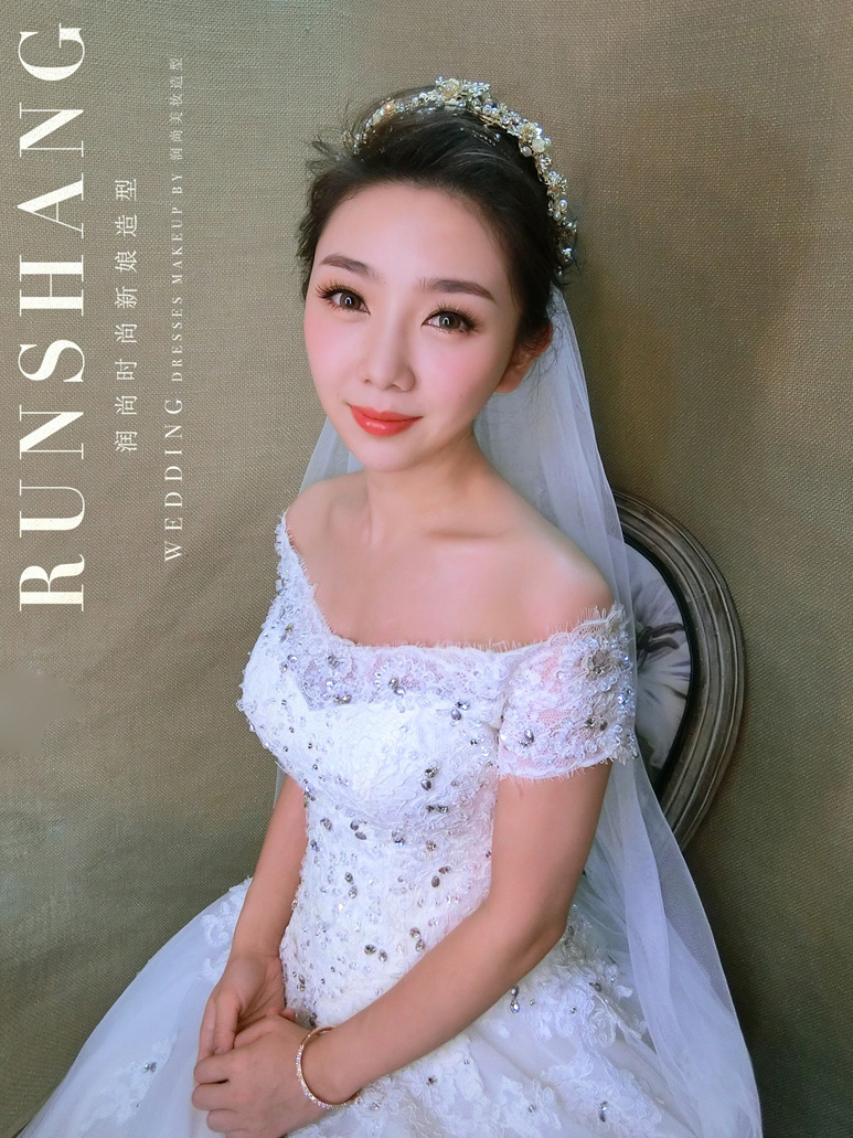 润尚美妆造型,新娘跟妆,时尚新娘造型,婚礼造型,试妆照