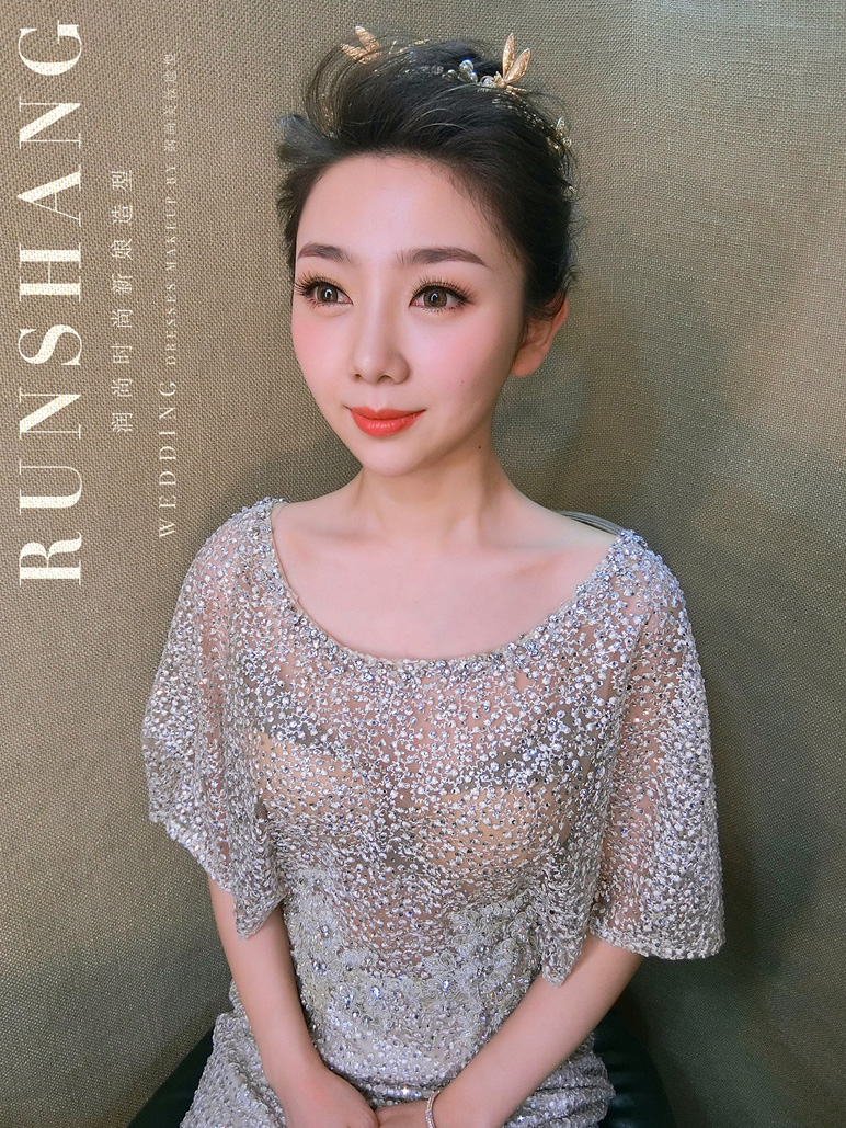 润尚美妆造型,新娘跟妆,时尚新娘造型,婚礼造型,试妆照