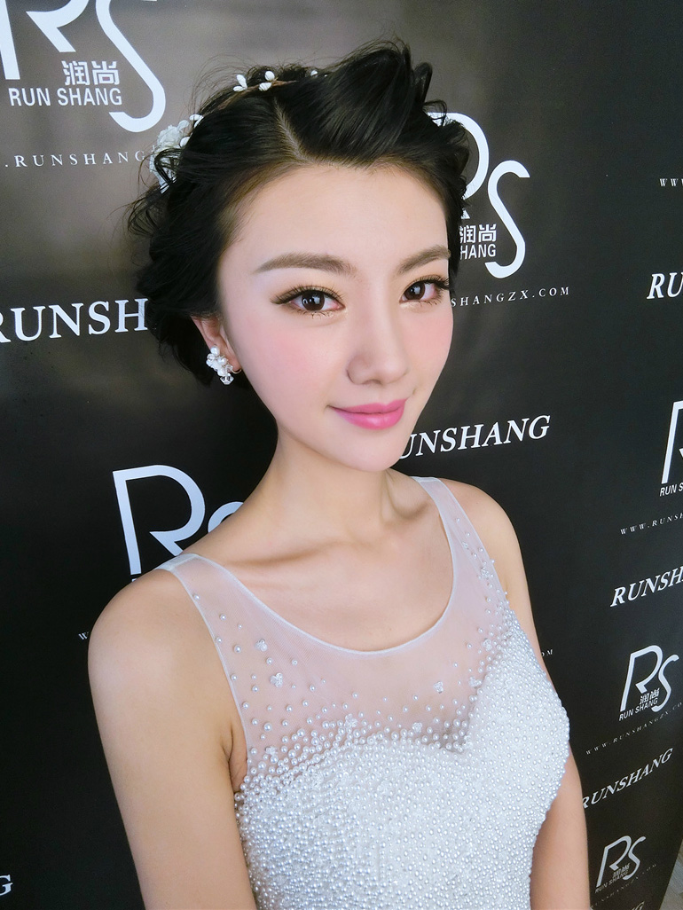 润尚美妆造型,新娘跟妆,时尚新娘造型,婚礼造型,试妆照