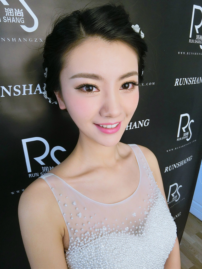 润尚美妆造型,新娘跟妆,时尚新娘造型,婚礼造型,试妆照