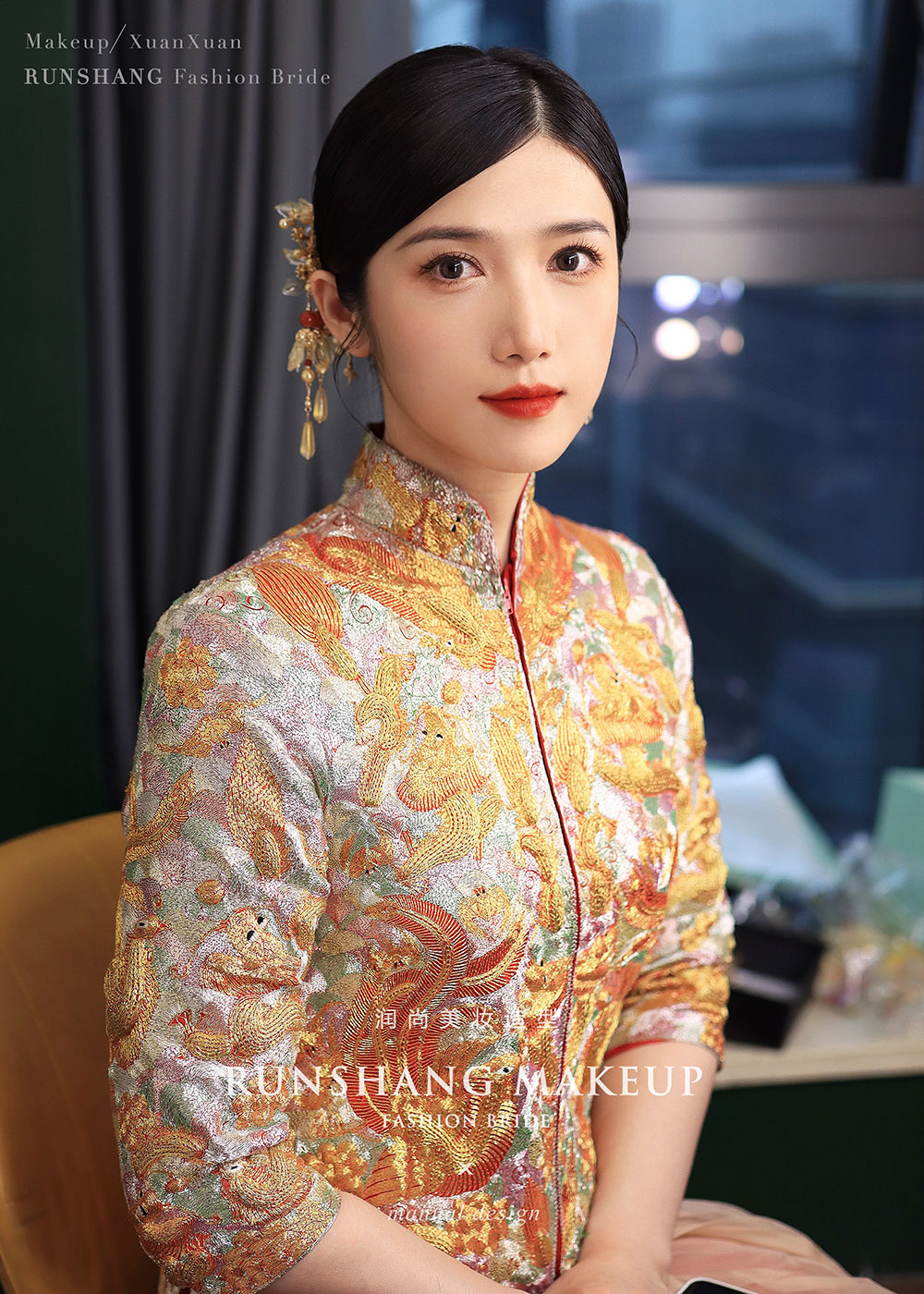 润尚美妆造型,新娘跟妆,时尚新娘造型,婚礼造型,试妆照