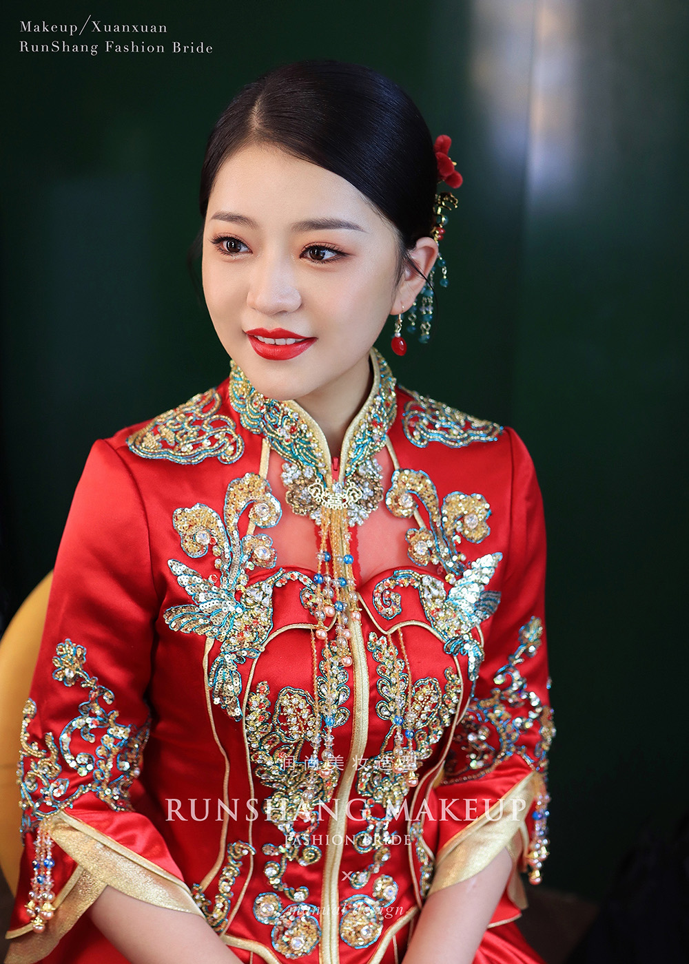 润尚美妆造型,新娘跟妆,时尚新娘造型,婚礼造型,试妆照