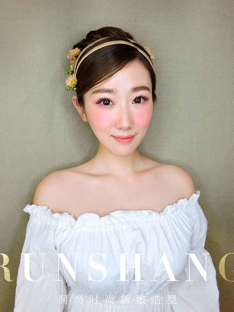 润尚美妆造型,新娘跟妆,时尚新娘造型,婚礼造型,试妆照