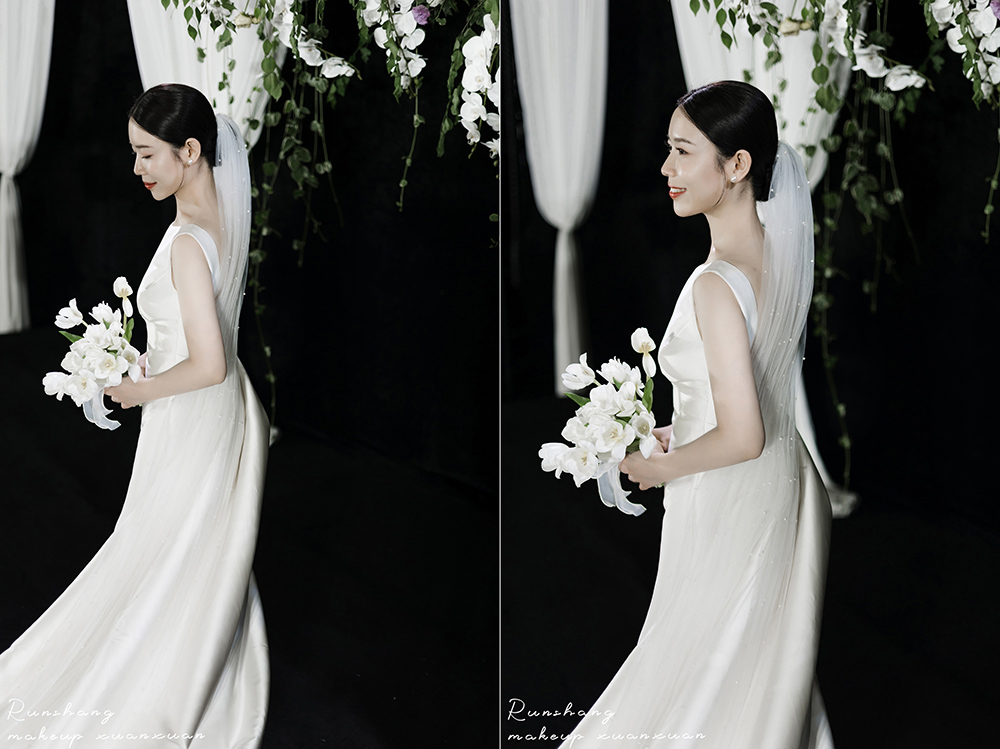 润尚美妆造型,新娘跟妆,时尚新娘造型,婚礼造型,试妆照