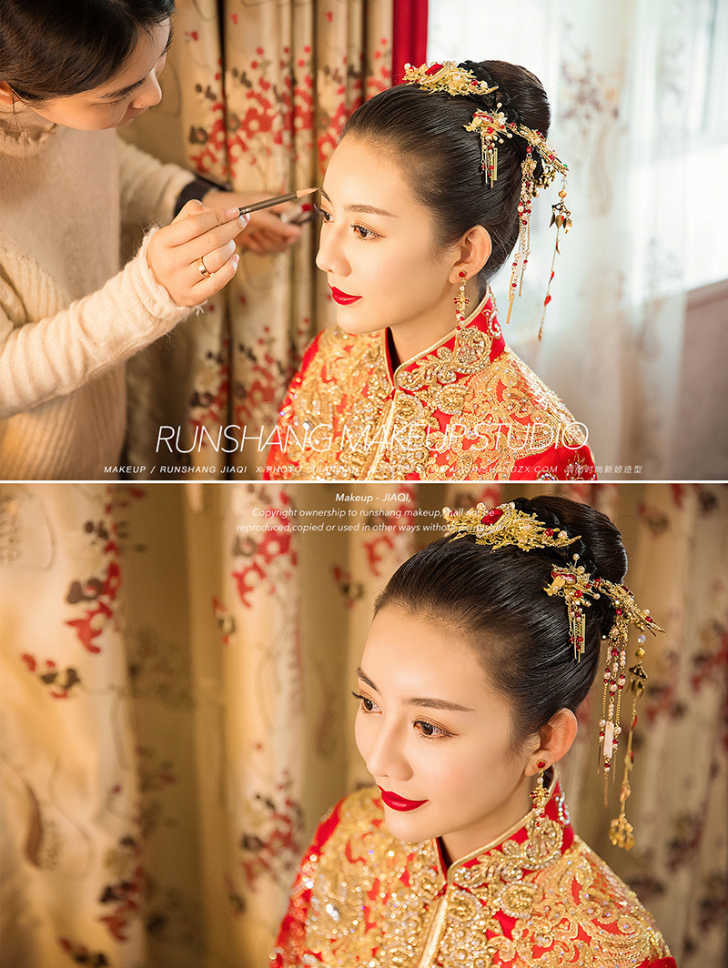 润尚美妆造型,新娘跟妆,时尚新娘造型,婚礼造型