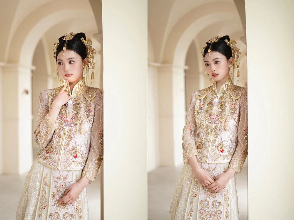 润尚美妆造型,新娘跟妆,时尚新娘造型,婚礼造型,试妆照,西安新娘跟妆