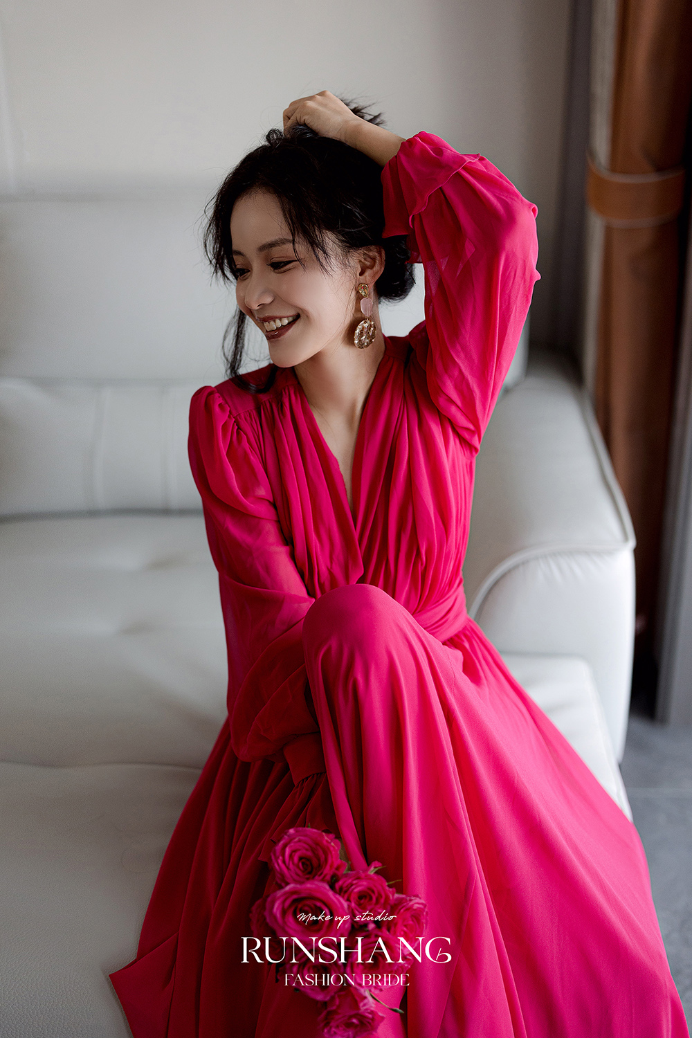 润尚美妆造型,新娘跟妆,时尚新娘造型,婚礼造型,试妆照