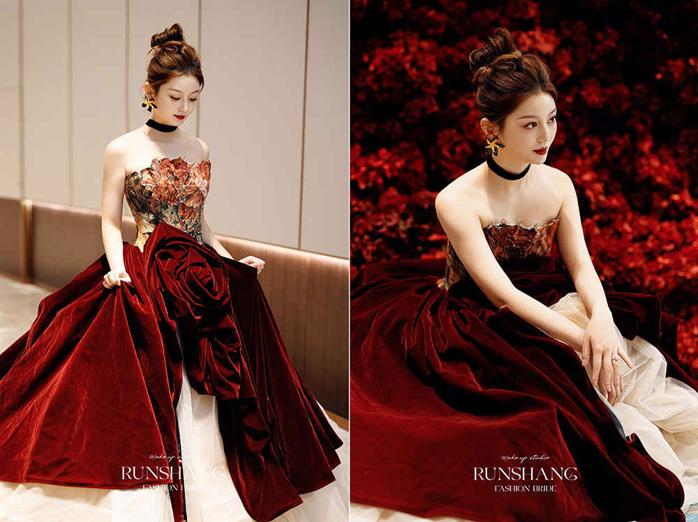 润尚美妆造型,新娘跟妆,时尚新娘造型,婚礼造型,试妆照