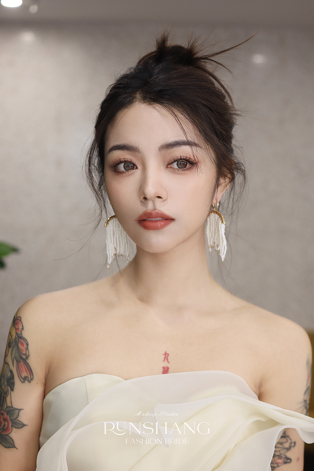 润尚美妆造型,新娘跟妆,时尚新娘造型,婚礼造型,试妆照